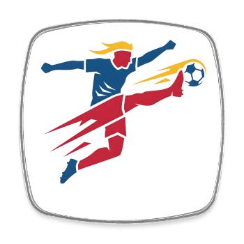 Epic Soccer Player Graphic 2026 Sports Tournament - Square fridge magnet - white - Front