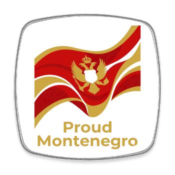 Montenegro Reise Balkan Adriaküste Berge - Viereckiger Kühlschrankmagnet - Weiß - Vorne