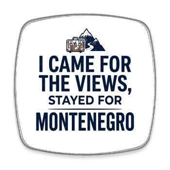 Montenegro Travel Balkans Adriatic Coast Mountains - Square fridge magnet - white - Front