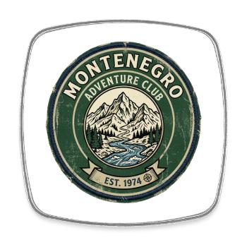 Montenegro Reise Balkan Adriaküste Berge - Viereckiger Kühlschrankmagnet - Weiß - Vorne