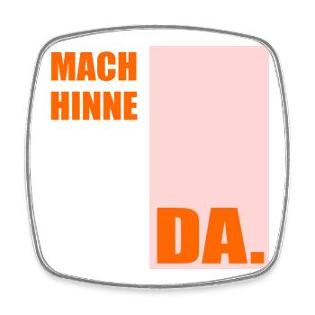 Berlinerisch Zeit Berlin - Viereckiger Kühlschrankmagnet - Weiß - Vorne