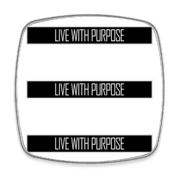 Live With Purpose Motivation Sinn Mindset Spruch - Viereckiger Kühlschrankmagnet - Weiß - Vorne