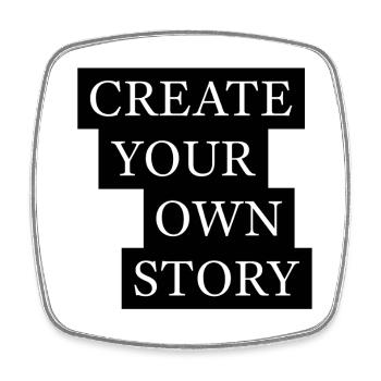 Create Your Own Story Statement - Viereckiger Kühlschrankmagnet - Weiß - Vorne