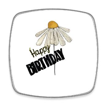 Birthday - Square fridge magnet - white - Front