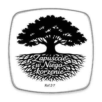Vatertags-T-Shirt Wurzeln schlagen Kol 2 - Viereckiger Kühlschrankmagnet - Weiß - Vorne