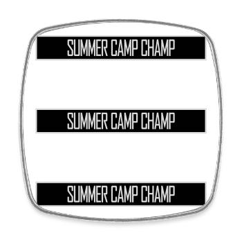 Summer Camp Champ Fun Kids Outdoor Adventure - Square fridge magnet - white - Front
