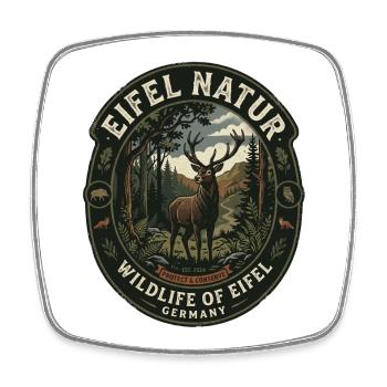 Eifel Hiking Nature Mountains Forest Landscape Eifel - Square fridge magnet - white - Front