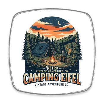 Eifel Hiking Nature Mountains Forest Landscape Eifel - Square fridge magnet - white - Front