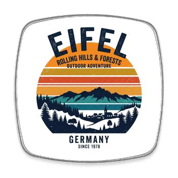 Eifel Hiking Nature Mountains Forest Landscape Eifel - Square fridge magnet - white - Front