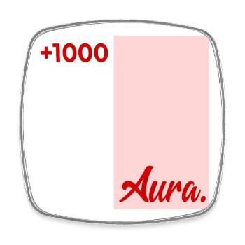 Points d’Aura à Révision - Magnet carré - blanc - Devant