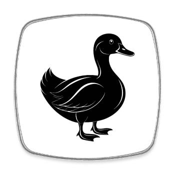 Duck - Square fridge magnet - white - Front