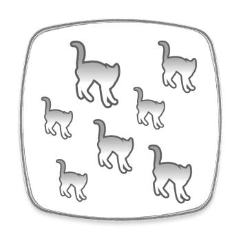 feline - Square fridge magnet - white - Front