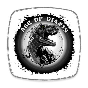 T-Rex Dinosaur Roar - L’Âge des Géants - Magnet carré - blanc - Devant