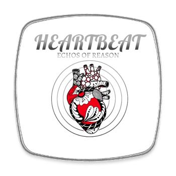 HEARTBEAT - Echos of Reason - Viereckiger Kühlschrankmagnet - Weiß - Vorne