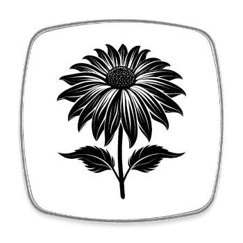 Echinacea - Square fridge magnet - white - Front