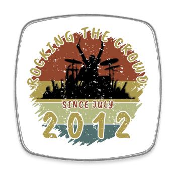 14th Birthday Rocking the crowd DRM 07/2012 - Square fridge magnet - white - Front