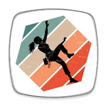 Die Bergsportlerinnen und Climbing passen zusammen - Viereckiger Kühlschrankmagnet - Weiß - Vorne