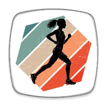 Geschenkidee für eine Laufsportlerin mit Laufsport - Viereckiger Kühlschrankmagnet - Weiß - Vorne