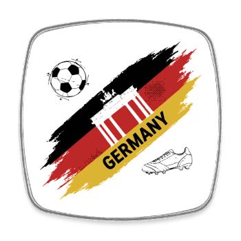 Deutschland Fußball Deutschlands Fußball-Fantrikot - Viereckiger Kühlschrankmagnet - Weiß - Vorne