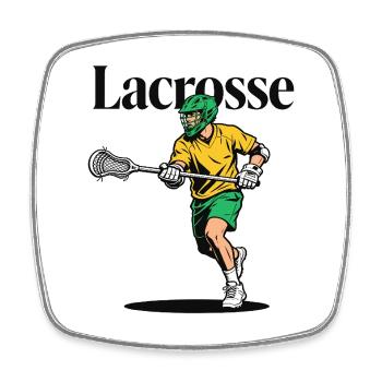 Lacrosse Sport - Square fridge magnet - white - Front