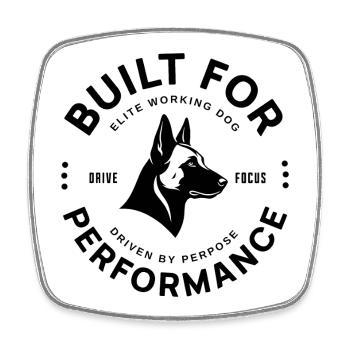 Malinois - Elite Working Dog - Viereckiger Kühlschrankmagnet - Weiß - Vorne
