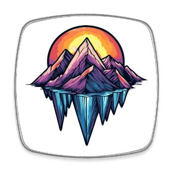 Eisberge Symbol Berge - Square fridge magnet - white - Front