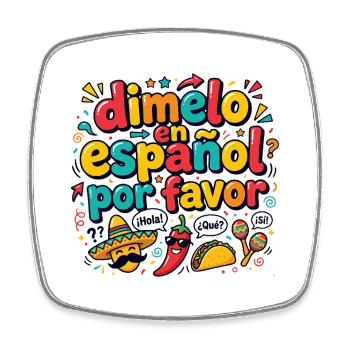Espagnol Professeur d’espagnol Langue - Magnet carré - blanc - Devant