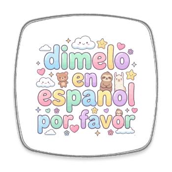 Espagnol Professeur d’espagnol Langue - Magnet carré - blanc - Devant