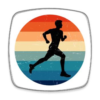 Geschenkidee für einen Running mit Running - Viereckiger Kühlschrankmagnet - Weiß - Vorne