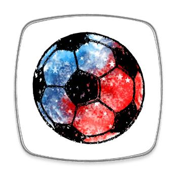 Fußball USA Design für Amerika Fans Aquarell-Stil - Viereckiger Kühlschrankmagnet - Weiß - Vorne