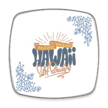 Hawaii Pacific Ocean Splash - Square fridge magnet - white - Front