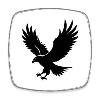 Flying Eagle - Square fridge magnet - white - Front