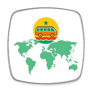 Senegal - Viereckiger Kühlschrankmagnet - Weiß - Vorne