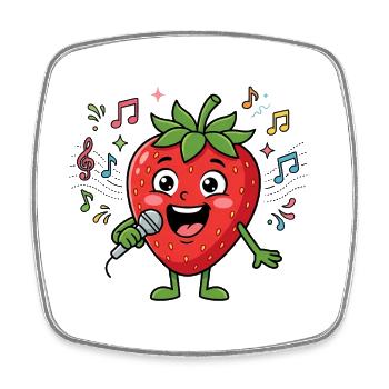 Berry Star – Sing it loud! - Viereckiger Kühlschrankmagnet - Weiß - Vorne