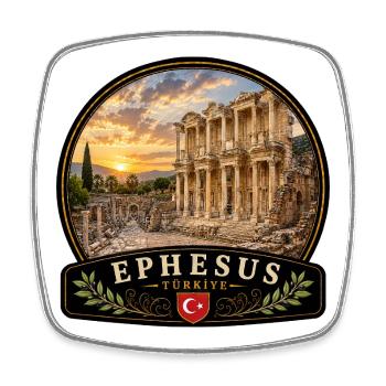 Ephesus Türkei Urlaub Ruinen Europa Asien - Viereckiger Kühlschrankmagnet - Weiß - Vorne