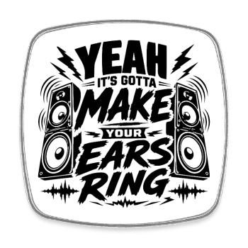 Music that makes the festival moment unforgettable - Square fridge magnet - white - Front