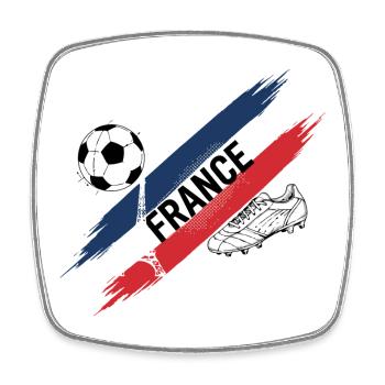 Frankreich Fußball Frankreich Fußball-Fantrikot - Viereckiger Kühlschrankmagnet - Weiß - Vorne