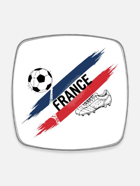 France Football France Soccer Supporter Jersey - Square fridge magnet - white