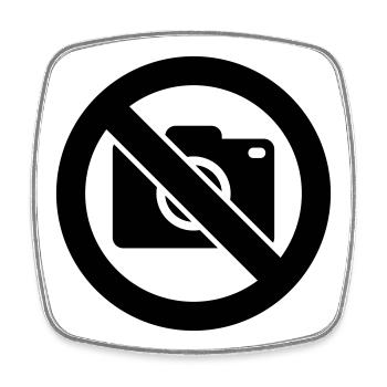 Fotografieren verboten, Keine Fotos - Viereckiger Kühlschrankmagnet - Weiß - Vorne