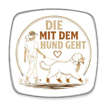 Berner Sennenhund Spruch Hundehalterin Humor - Viereckiger Kühlschrankmagnet - Weiß - Vorne