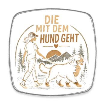 Berner Sennenhund Spruch Hundehalterin Humor - Viereckiger Kühlschrankmagnet - Weiß - Vorne
