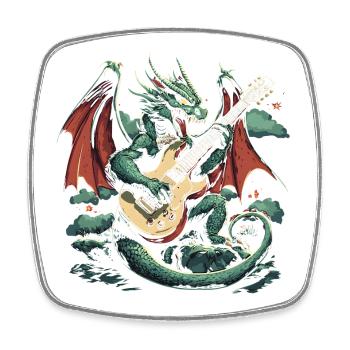 Drache Fantasy Geschenk Fantasie - Viereckiger Kühlschrankmagnet - Weiß - Vorne