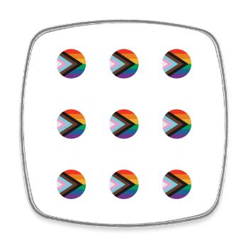 Pride-Pfeil-Mosaik - Viereckiger Kühlschrankmagnet - Weiß - Vorne