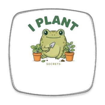 Frog Gardener Plants Botany Garden Amphibian - Square fridge magnet - white - Front