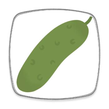 Pickle Tee - Square fridge magnet - white - Front