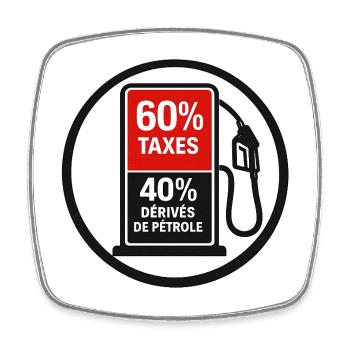 60% de taxes - Magnet carré - blanc - Devant