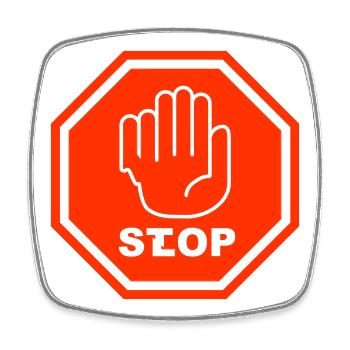 Stopp Slop - Viereckiger Kühlschrankmagnet - Weiß - Vorne