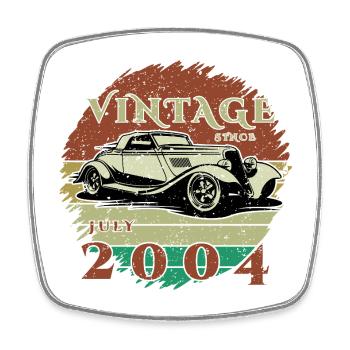 22e anniversaire - Classique - Millésime depuis 07/2004 - Magnet carré - blanc - Devant