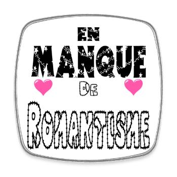 En Manque de Romantisme - Magnet carré - blanc - Devant