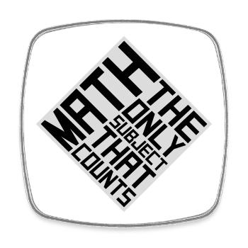 Math The Only Subject That Counts Nerd Mathe Logo - Viereckiger Kühlschrankmagnet - Weiß - Vorne